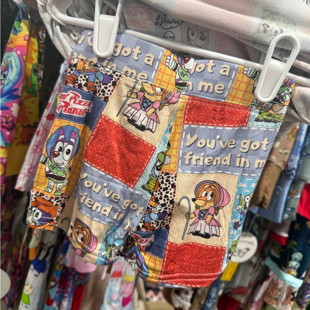 Bluey Toy Story Bamboo PJs 12-18m - Picture 2 of 3